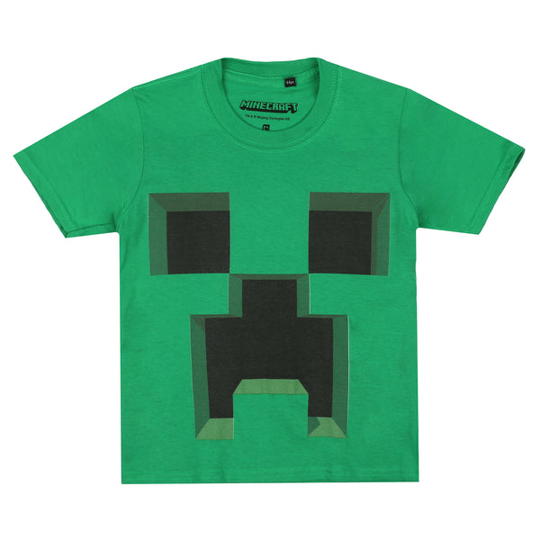 Minecraft Boys - Creeper - T-shirt - Kelly Green