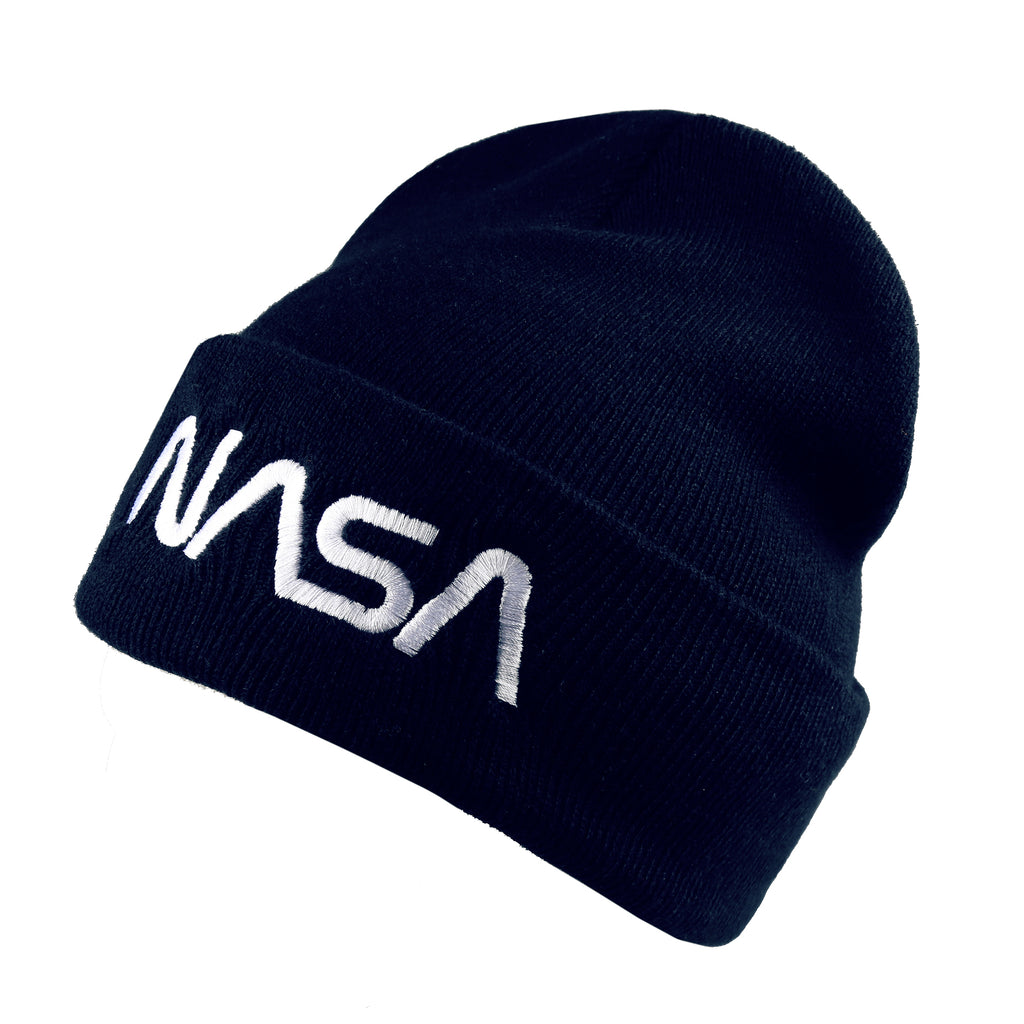NASA Mens - Space Station - Beanie Hat - French Navy