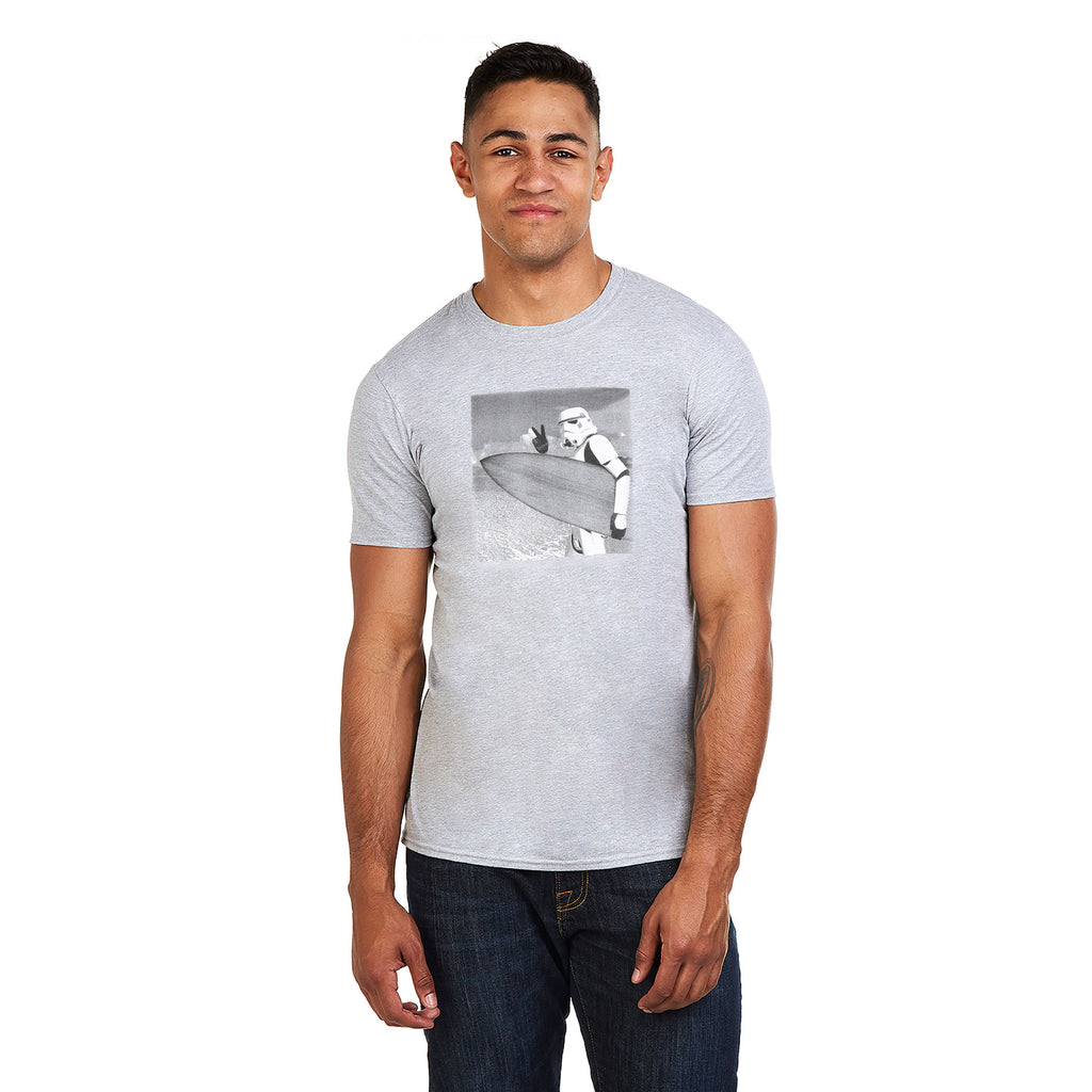 Star Wars Mens - Trooper Surf - T-shirt - Sport Grey