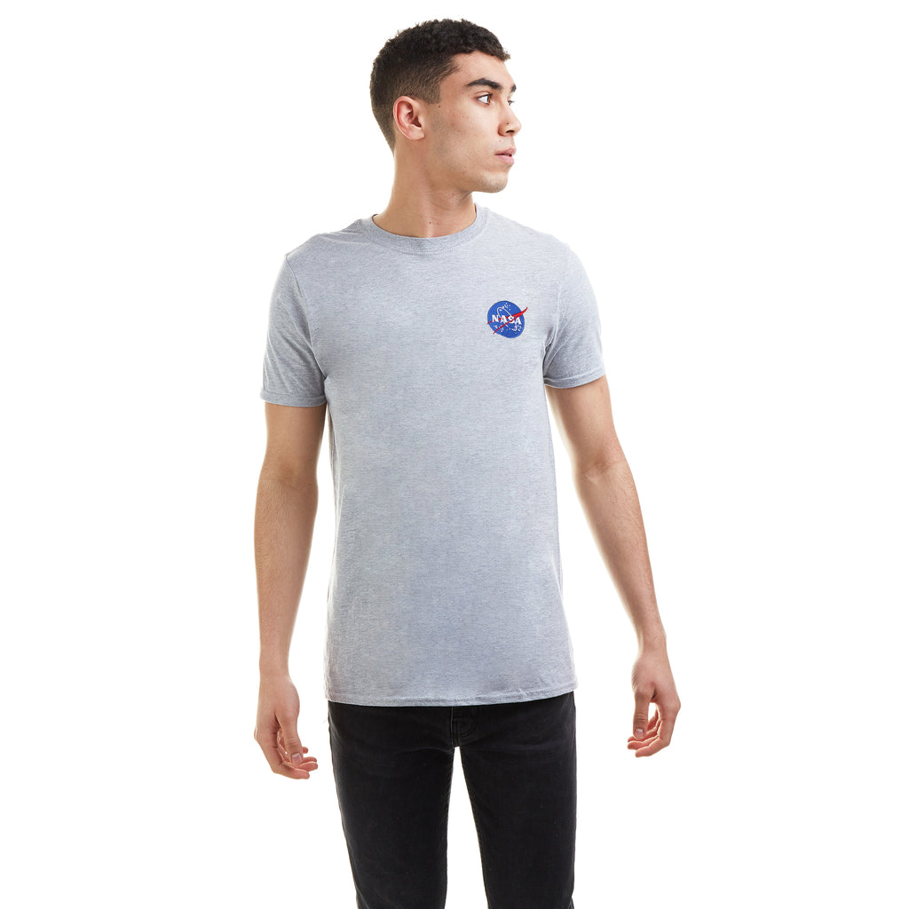 NASA Mens - NASA Meatball Embroidery - T-shirt - Sport Grey