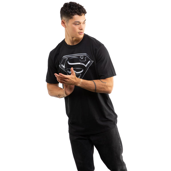 DC COMICS - SUPERMAN STEEL LOGO - MENS T-SHIRT
