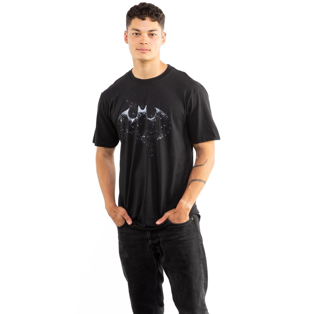 DC COMICS - BATMAN GALAXY LOGO- MENS T-SHIRT