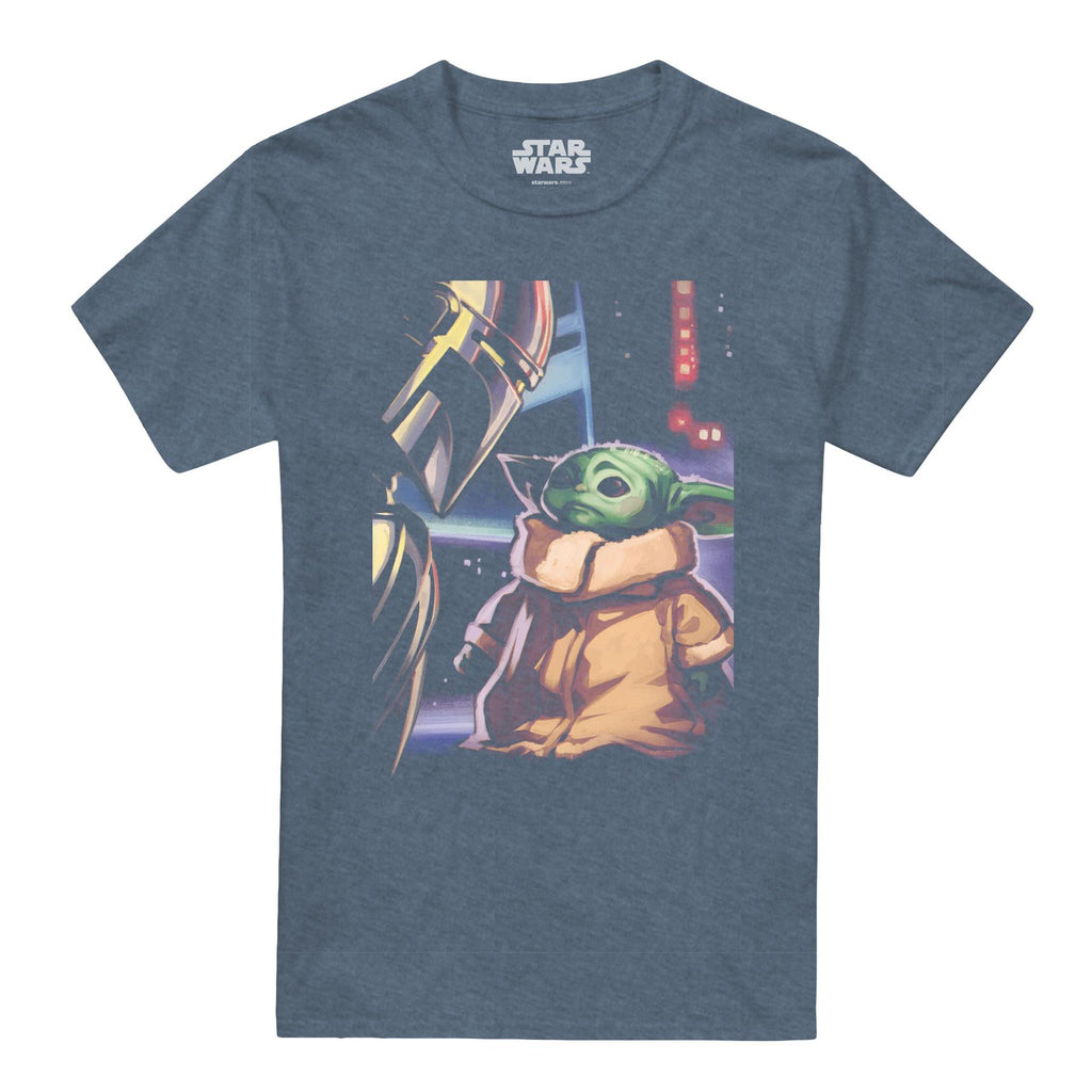 STAR WARS MANDALORIAN - GROGU COLLECTORS CARD - MENS T-SHIRT