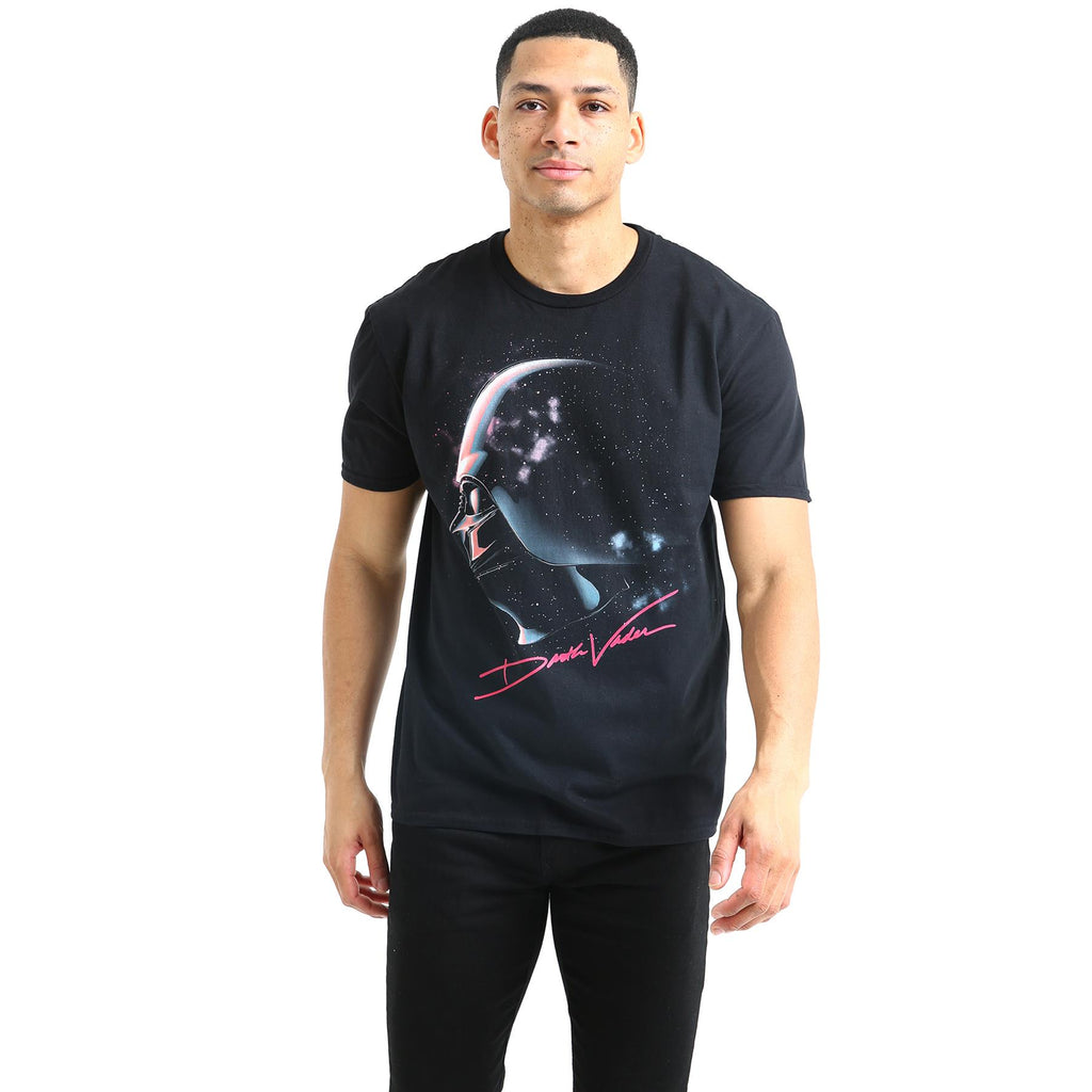 STAR WARS - DARTH VADER SIGNATURE - MENS T-SHIRT - BLACK