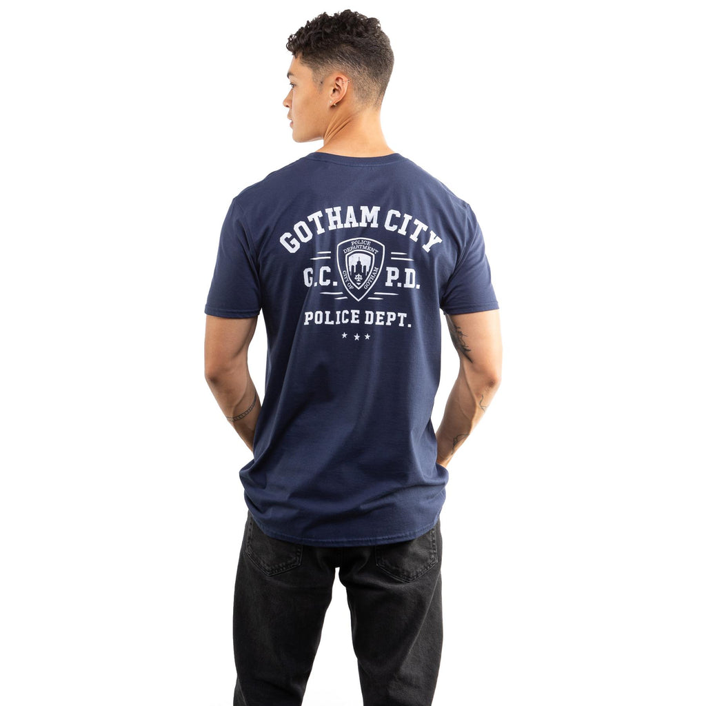 DC COMICS - GOTHAM CITY POLICE DEPARTMENT - MENS T-SHIRT - NAVY