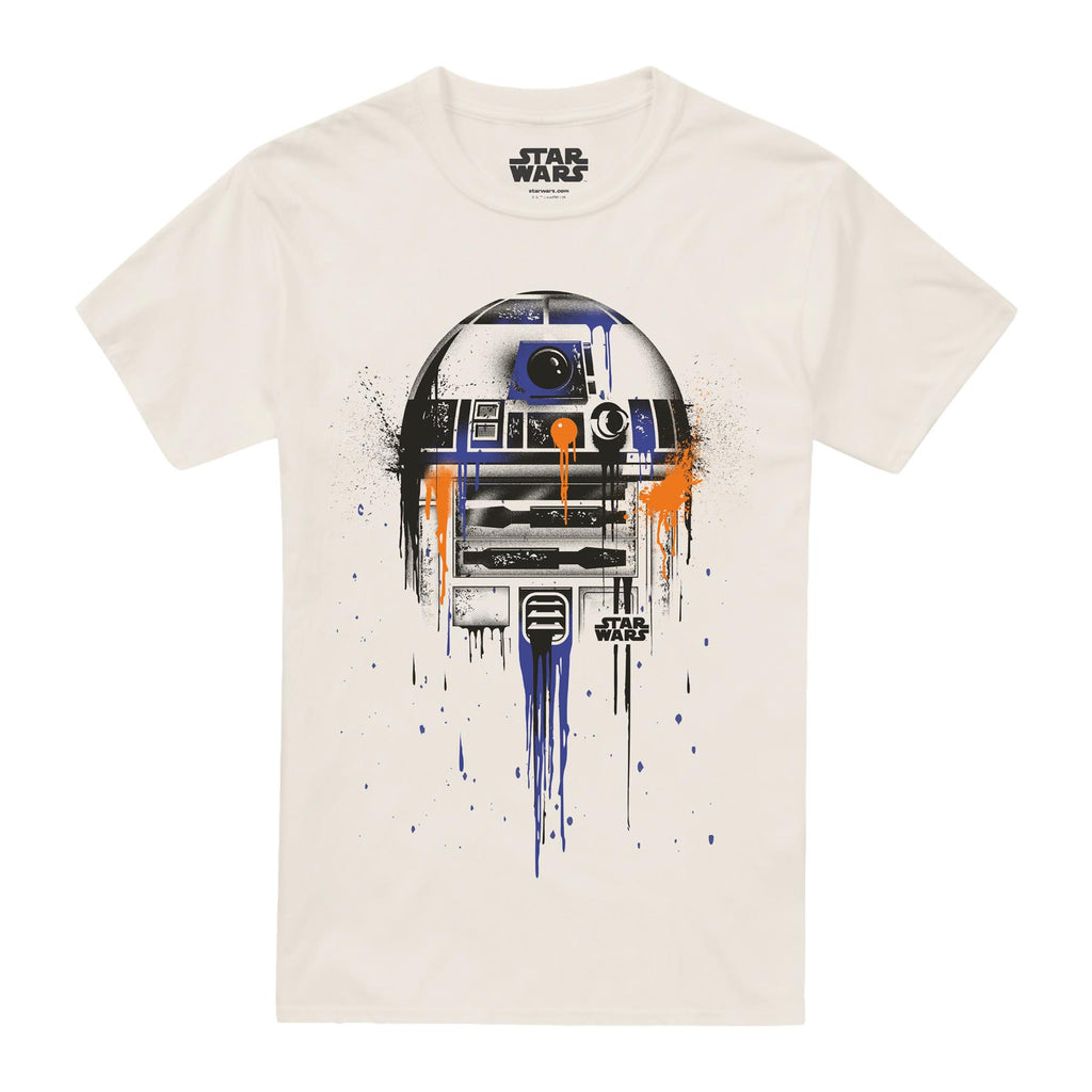 STAR WARS - R2D2 PAINT DRIP - MENS T-SHIRT