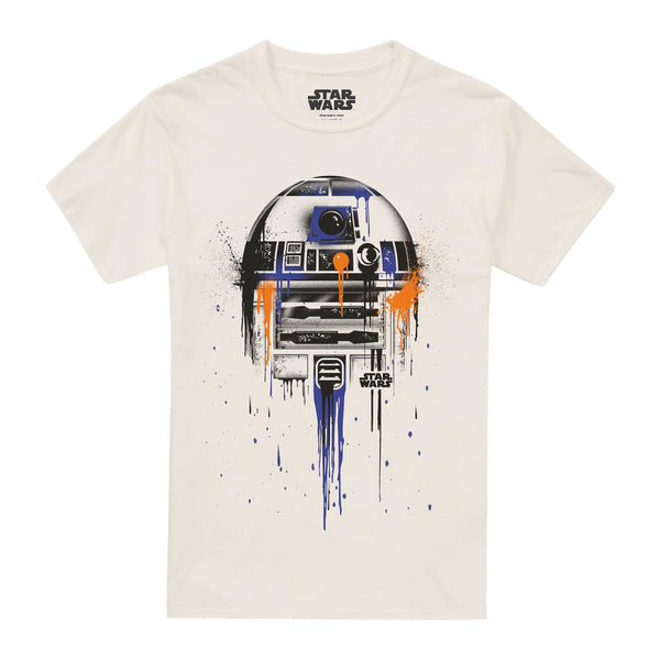 STAR WARS - R2D2 PAINT DRIP - MENS T-SHIRT