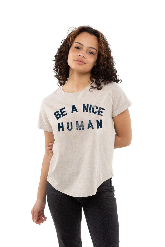 Suburban Riot - Be A Nice Human - Womens Loose T-shirt