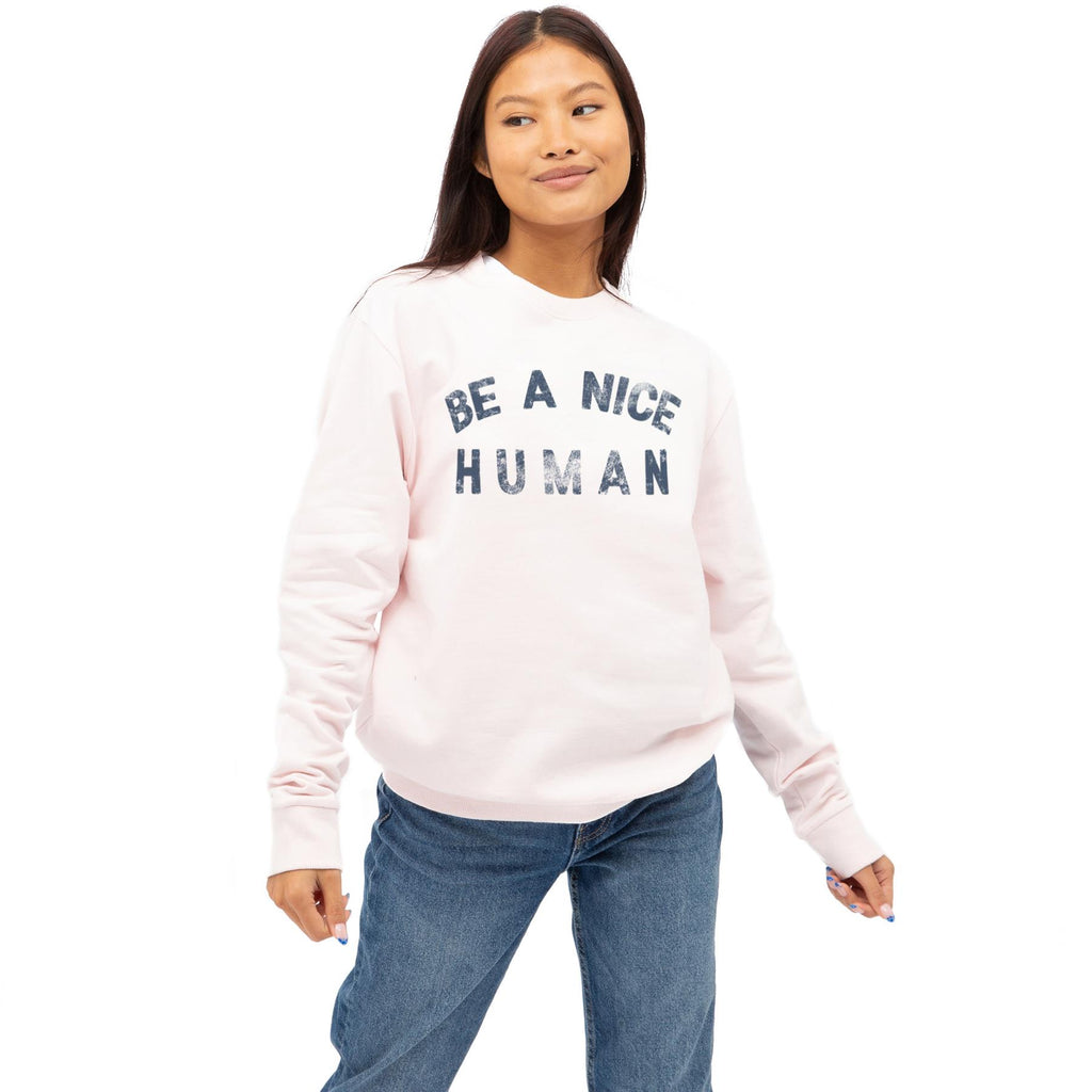 Suburban Riot - Be A Nice Human - Womens Crew Sweatshirt