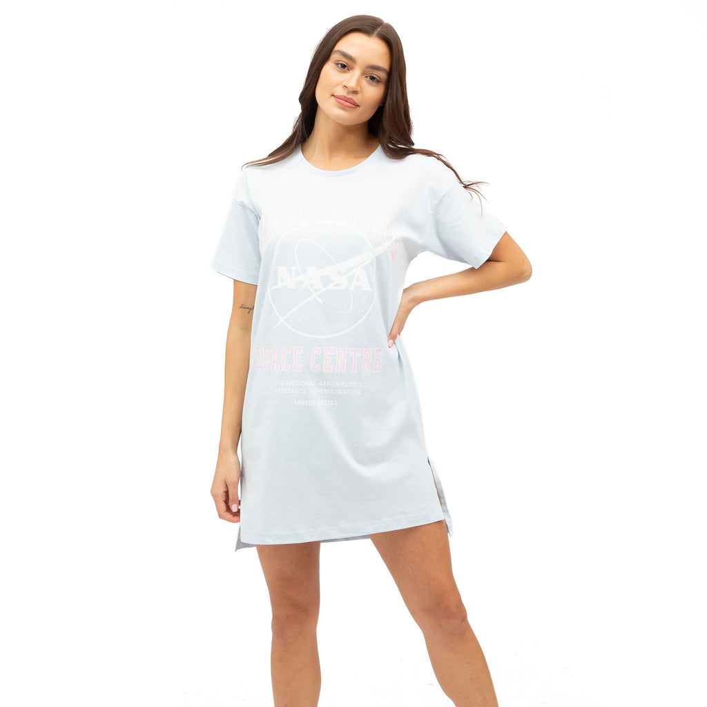 NASA Ladies - Space Centre - Sleep T-shirt - Sky Blue