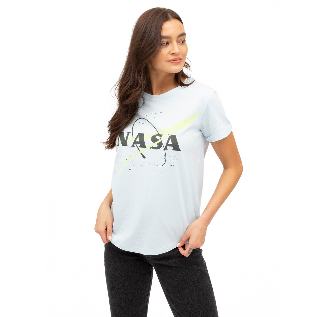 NASA Ladies - Neon - T-shirt - Sky Blue