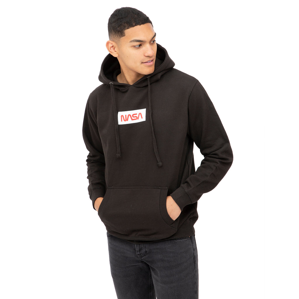 NASA Mens - Box Logo - Pullover Hood - Black