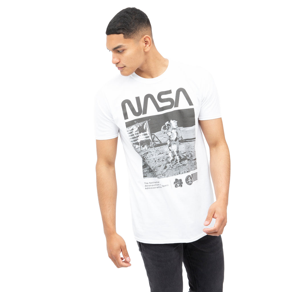 NASA Mens - Salute - T-shirt - White