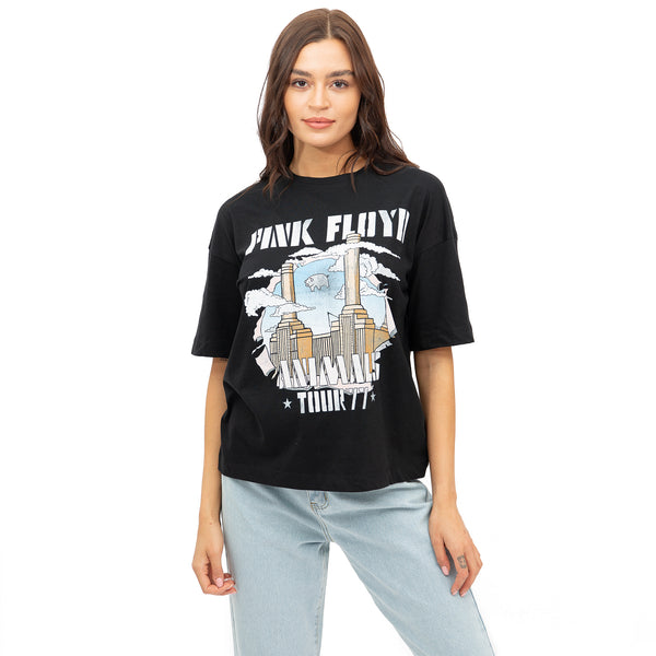 Pink Floyd Ladies - Animals Tour - Oversized T-shirt - Black