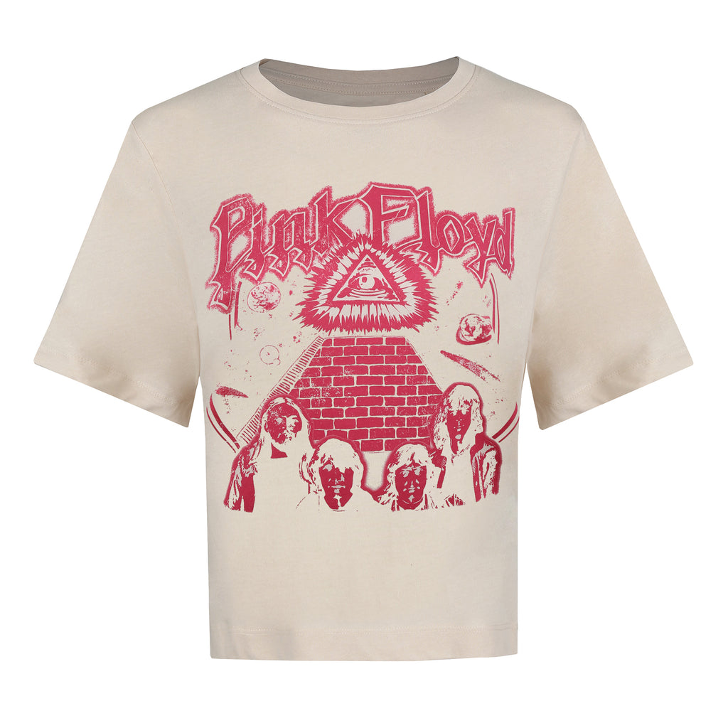 Nude Eye Pink T-shirt - Seeing Boxy Cropped Floyd - All - Ladies