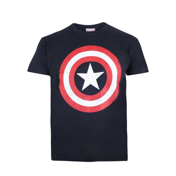Marvel Kids Captain America Shield T-Shirt - Navy
