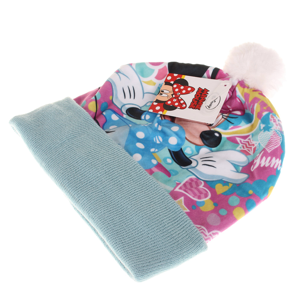 Disney Girls - Minnie - Pom Pom Beanie - Blue - CLEARANCE