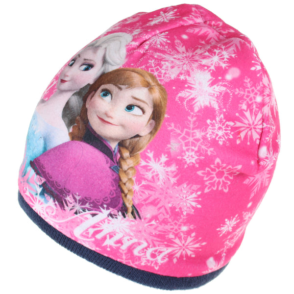 Disney Girls - Frozen - Sisters Snowflake - Beanie Hat - Navy