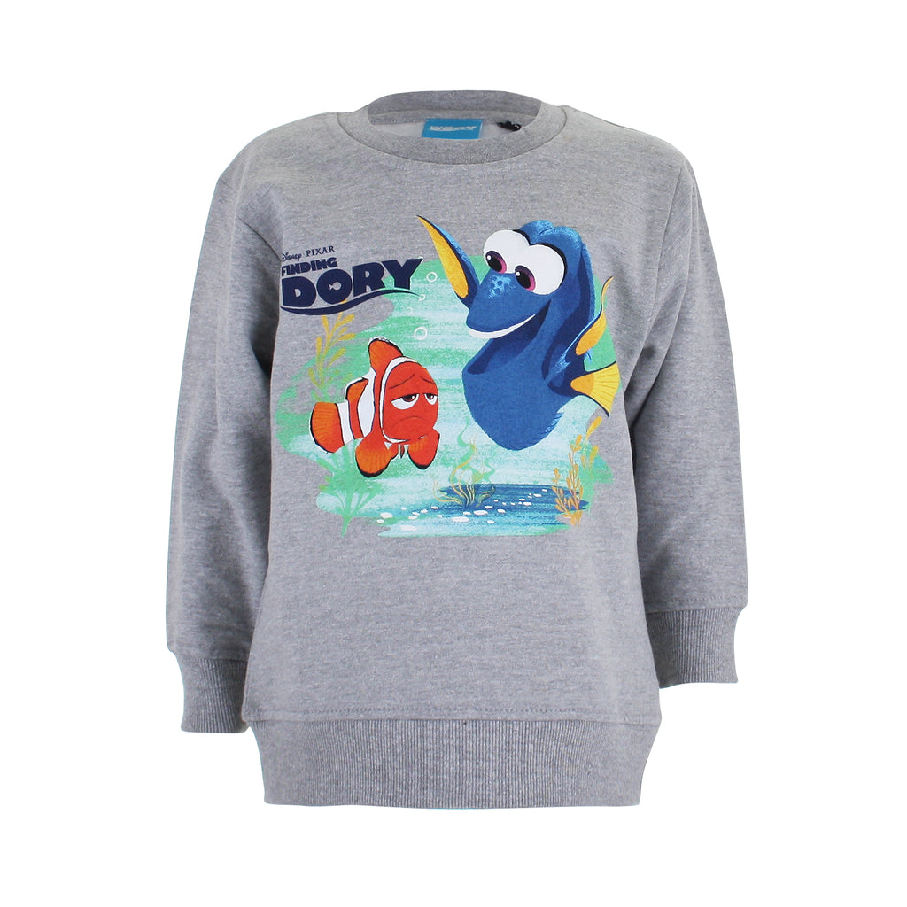 Disney Boys - Finding Dory - Marlin & Dory - Crew Sweat - Grey Marl - CLEARANCE