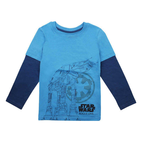 Star Wars Kids At-Act Imperial Long Sleeve T-Shirt - Turquoise/Navy