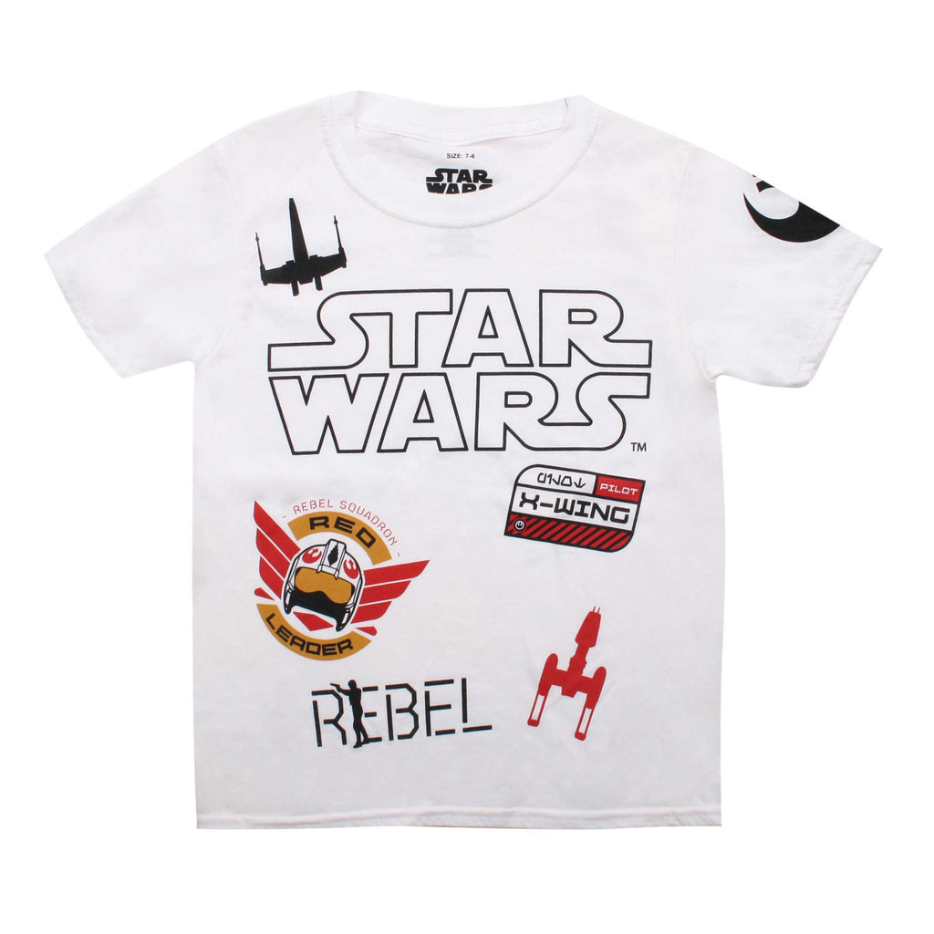 Star Wars Kids Jedi Multi Badge T-Shirt - White