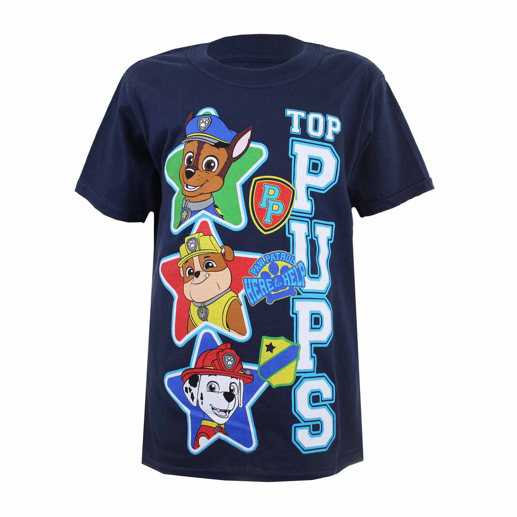 Paw Patrol Boys - Top Pups - T-Shirt - Navy - CLEARANCE