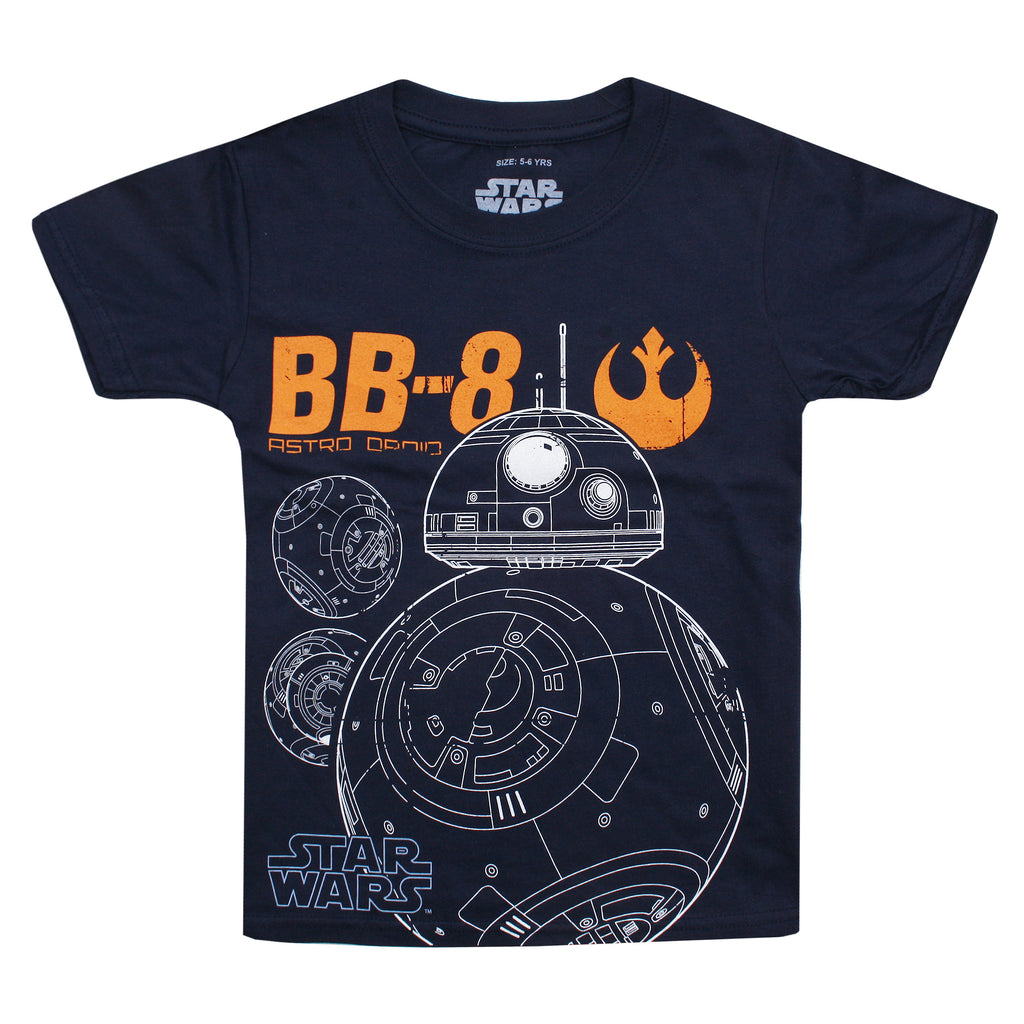 Star Wars Boys - BB8 Astro Droid - T-Shirt - Navy