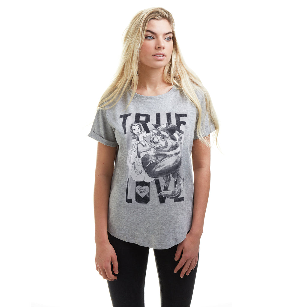 Disney Ladies - True Love - T-shirt - Sport Grey