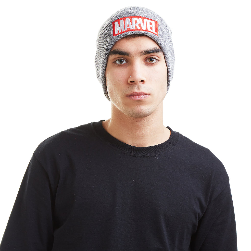 Marvel Mens - Logo - Beanie - Grey
