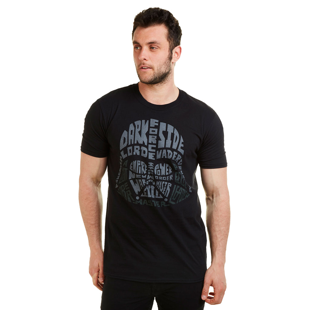 Star Wars Mens - Vader Text - T-Shirt - Black