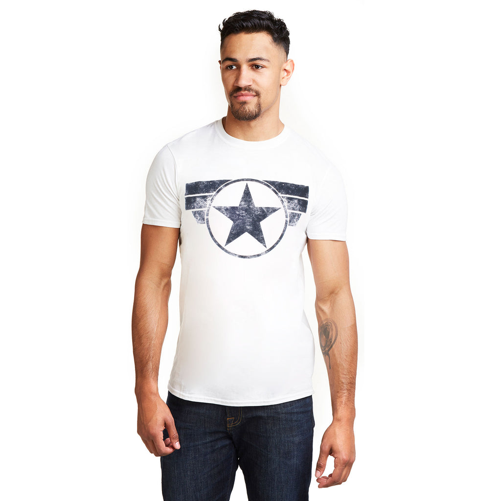 Marvel Mens - Cap logo - T-shirt - White