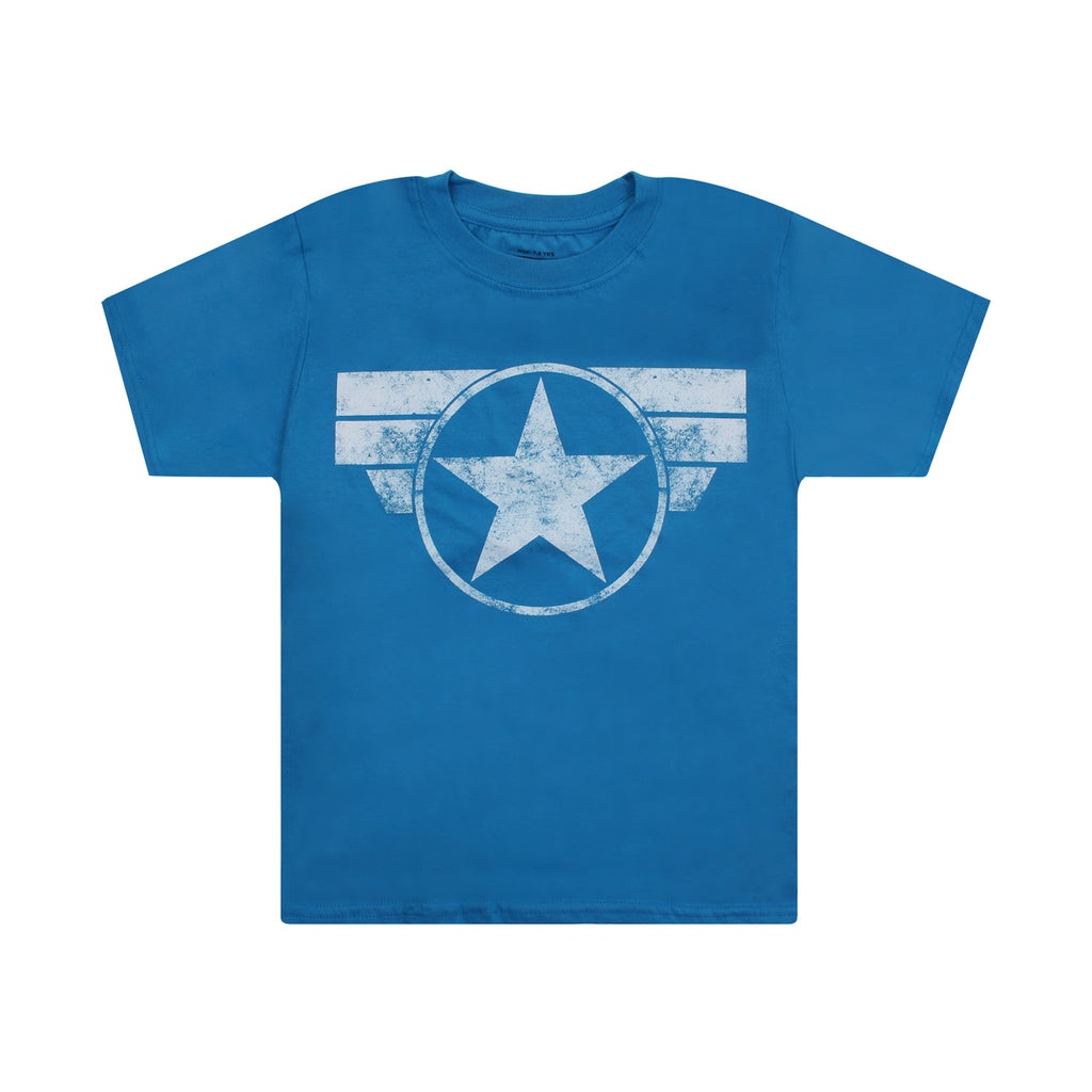 Marvel Boys - Cap Logo - T-shirt - Sapphire