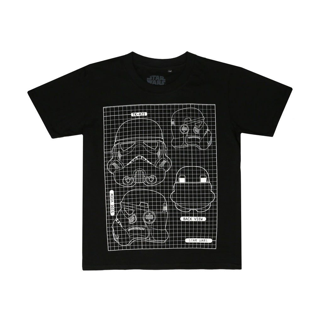 Star Wars Boys - Mask Schematic - T-Shirt - Black
