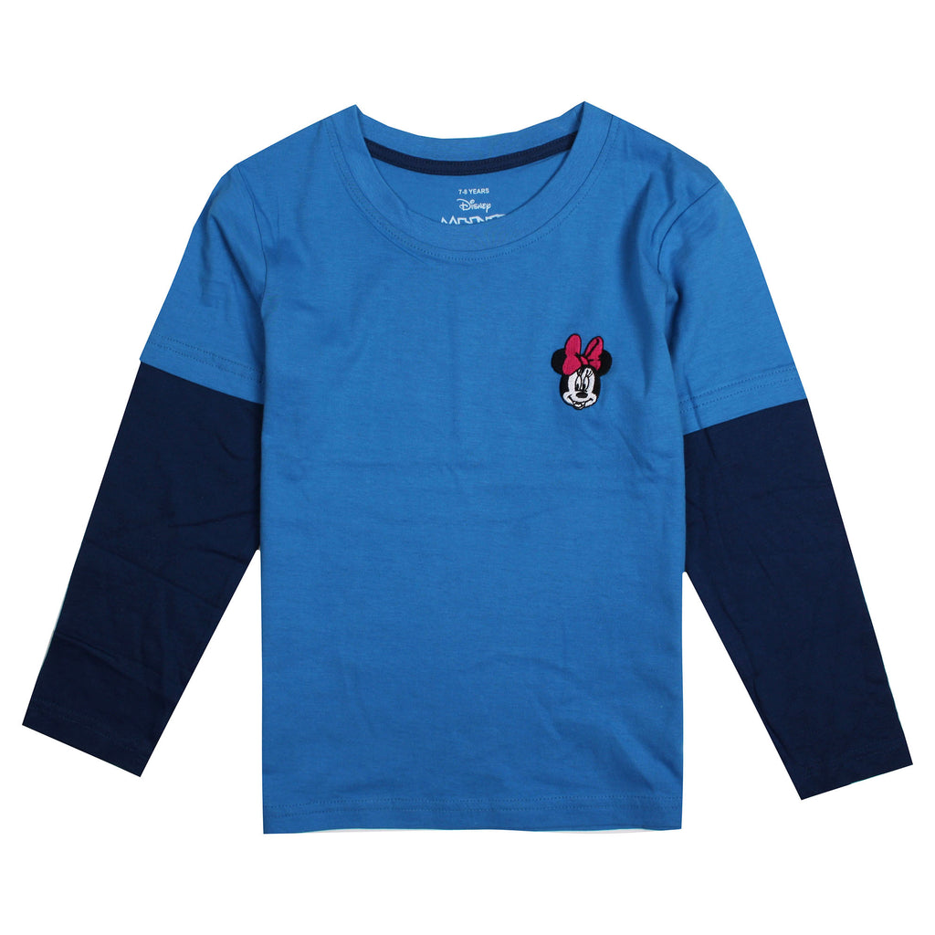 Disney Boys - Minnie Face - Long Sleeve T-shirt - Navy - CLEARANCE