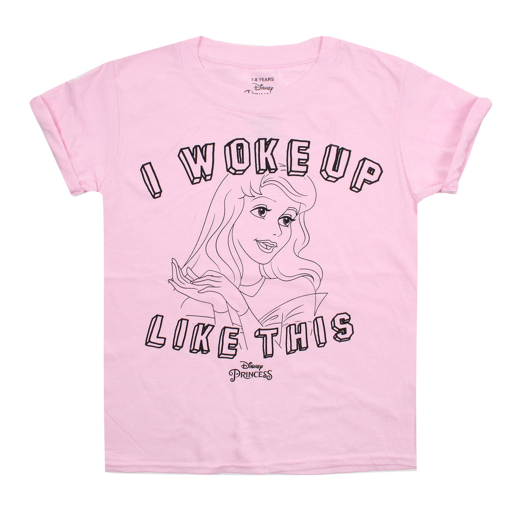 Disney Girls - Woke Up - T-shirt - Light Pink - CLEARANCE