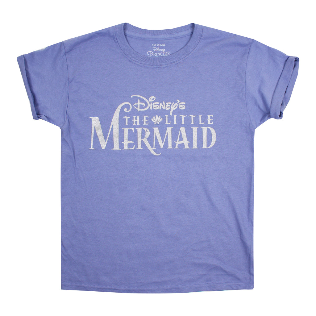 Disney Girls - Little Mermaid - Logo - T-shirt - Violet - CLEARANCE