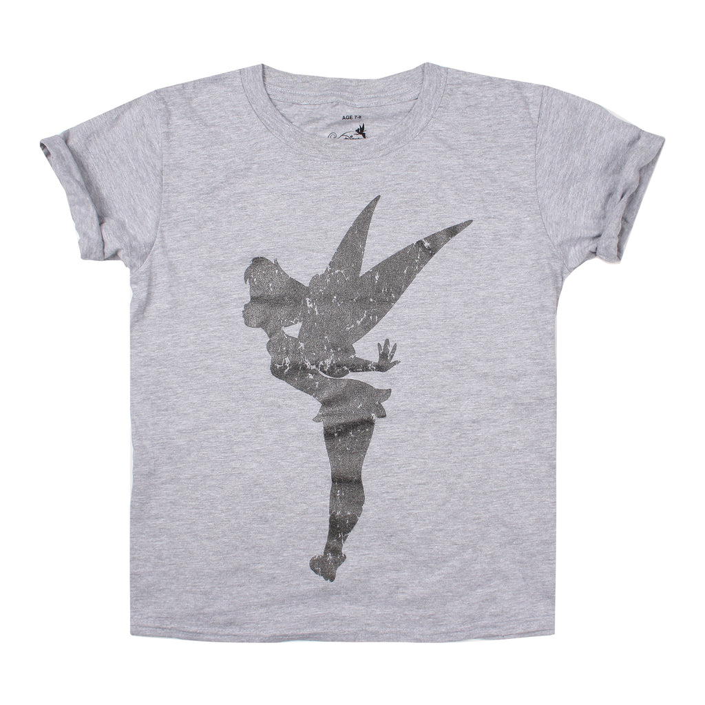 Disney Girls - Tinkerbell Silhouette - T-shirt - Sport Grey