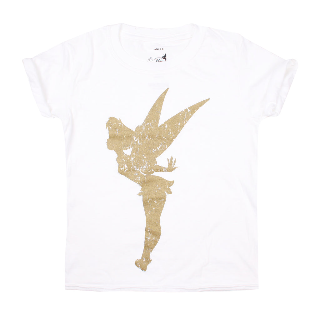 Disney Girls - Tinkerbell Silhouette - T-shirt - White