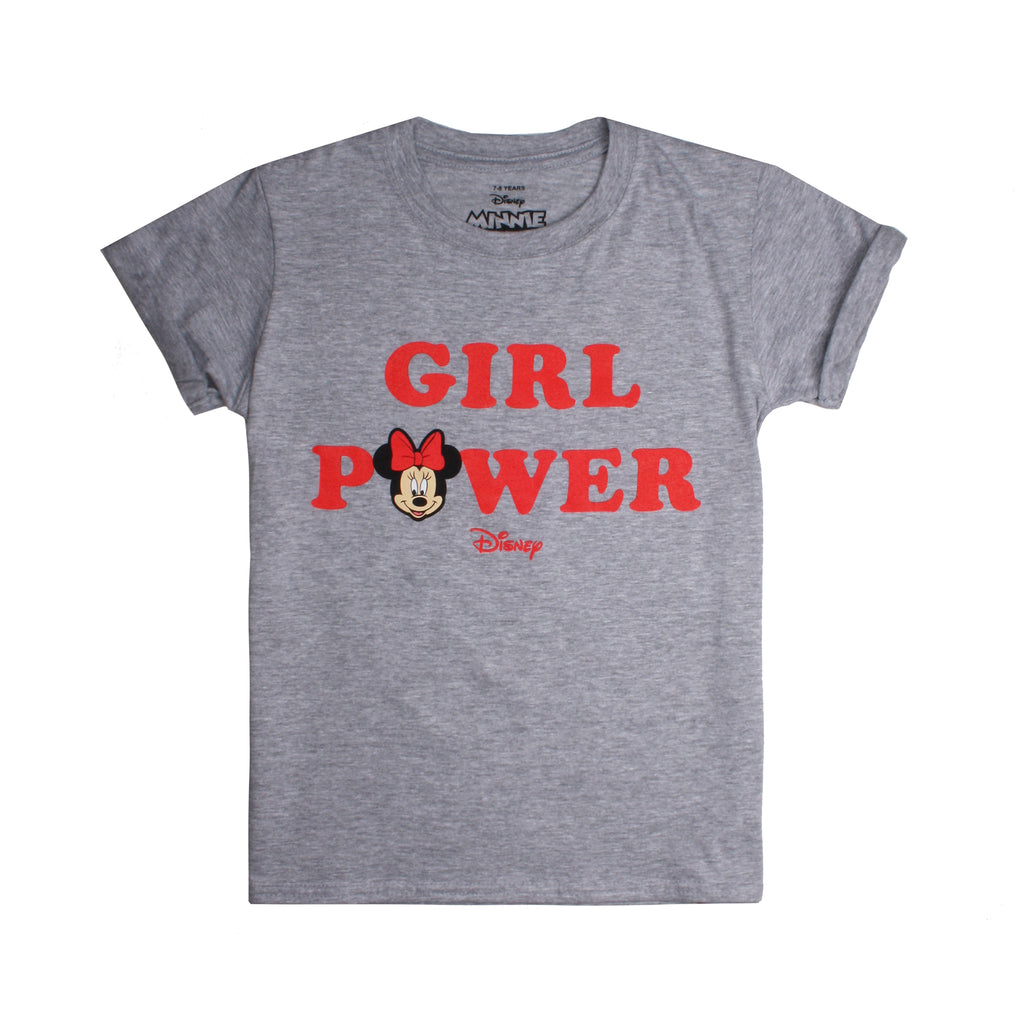 Disney Girls - Girl Power - T-shirt - Grey Heather