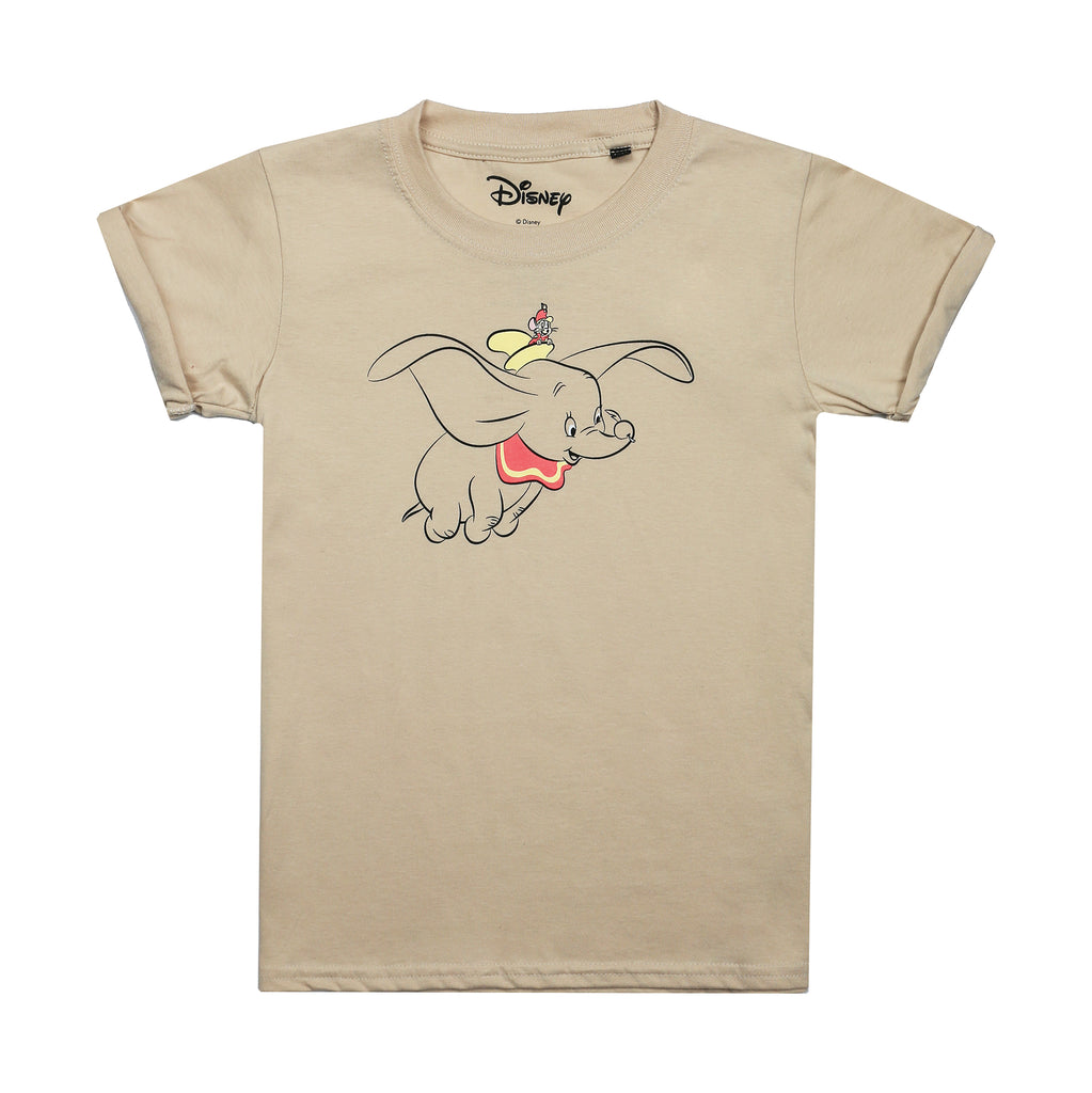 Disney Girls - Dumbo Fly - T-Shirt - Sand - CLEARANCE