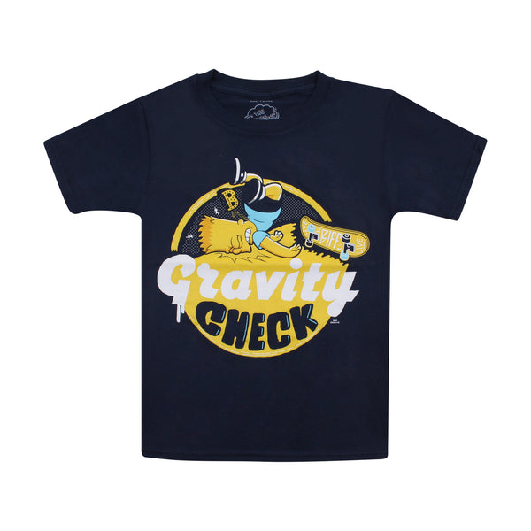 The Simpsons Boys - Gravity Check - T-Shirt - Navy