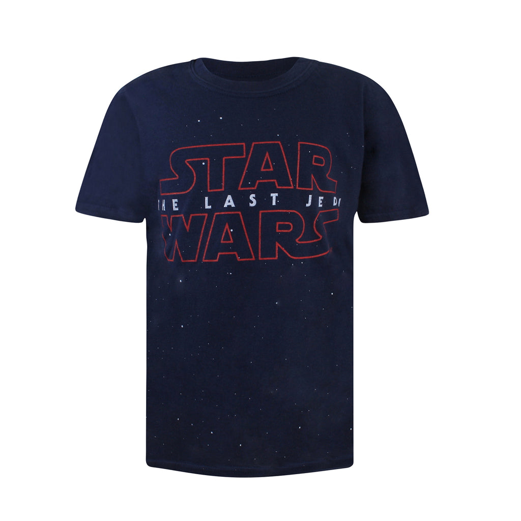 Star Wars Boys - Last Jedi Logo - T-shirt - Navy - CLEARANCE