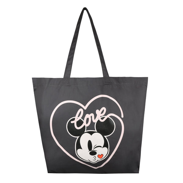 Disney Ladies - Mickey Love Kiss - Tote Bag - Graphite Grey