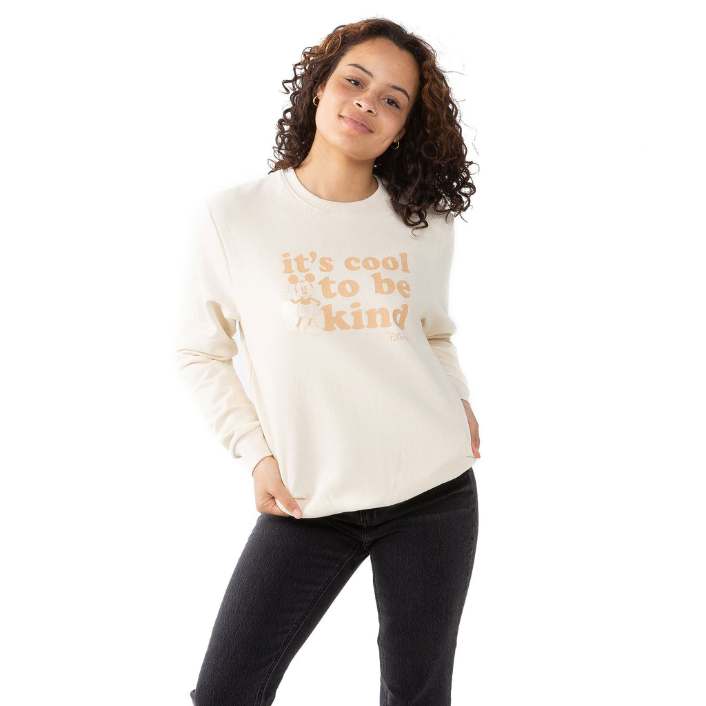 Disney Ladies - Mickey Kind - Crew Sweat - Stone