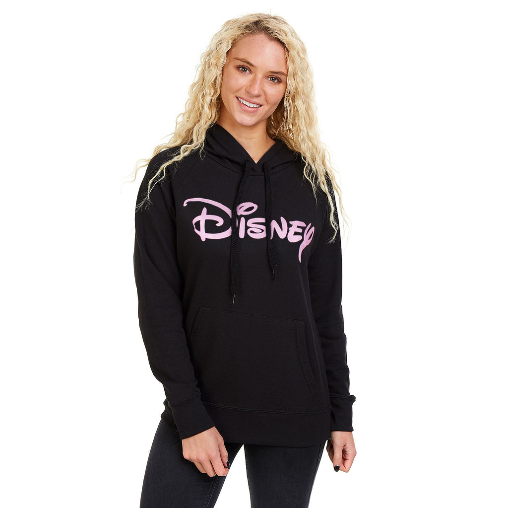 Disney Ladies - Disney Logo - Pullover Hood - Black
