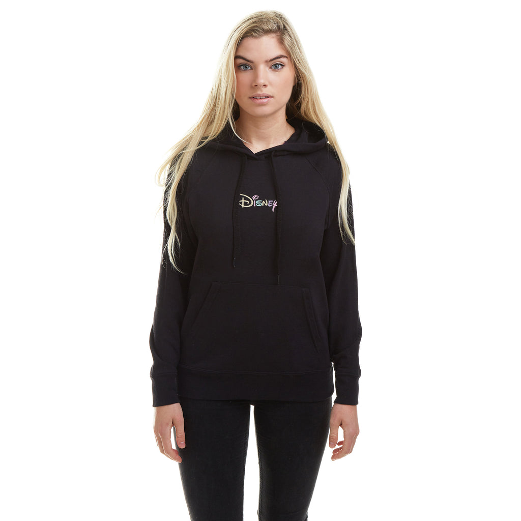 Disney Ladies - Rainbow Logo - Pullover Hood - Black