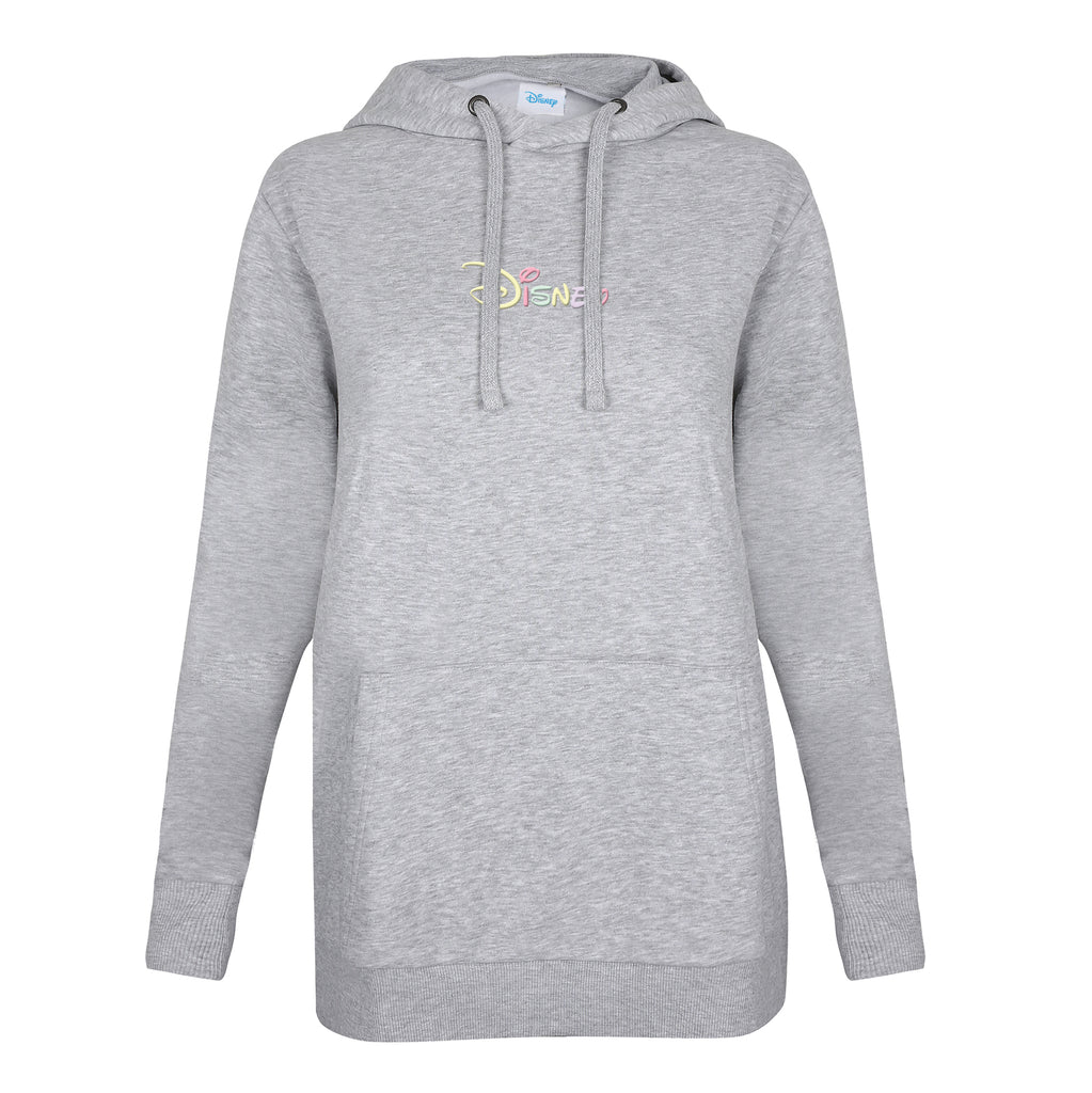 Disney Ladies - Rainbow Logo - Pullover Hood - Grey Heather