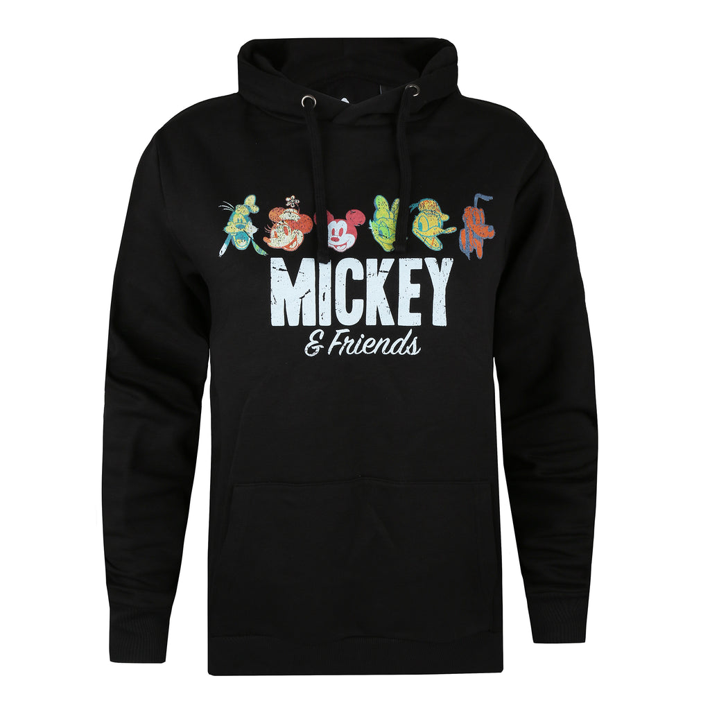Disney Ladies - Mickey & Friends Retro - Pullover Hood - Black