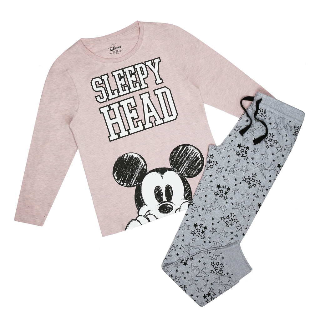 Disney Ladies - Mickey Nap - Long Sleep Set - Multi