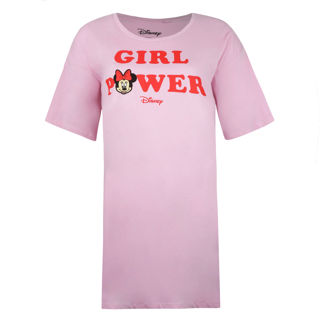 Disney Ladies - Girl Power - Sleep T-shirt - Light Pink
